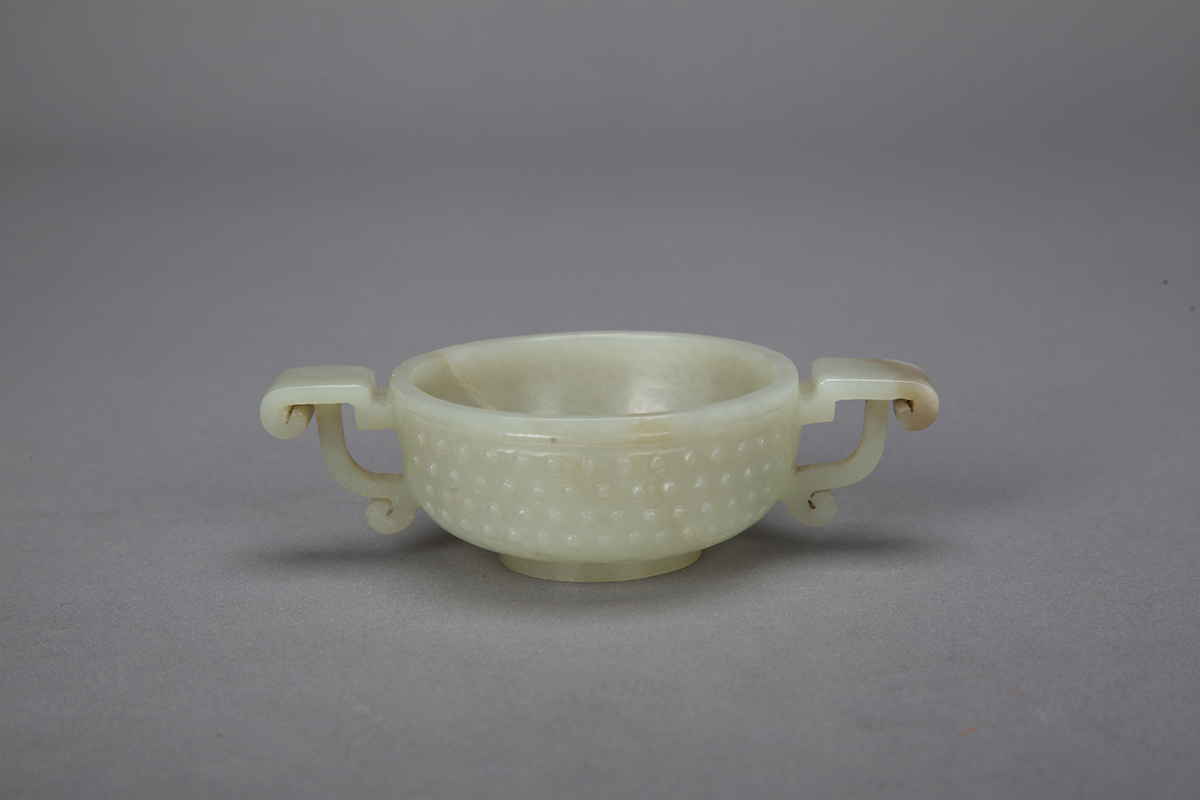 明 乳丁纹双耳杯