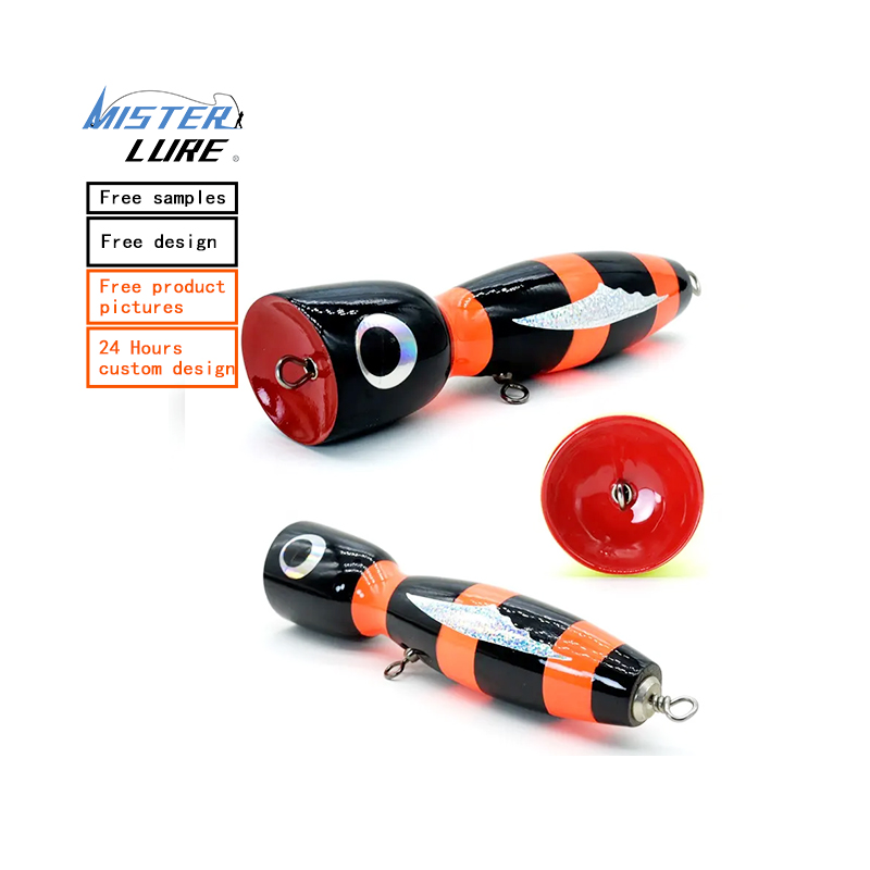 100g 180g top water wooden popper lure big game Hand Made Trolling Wood Lure