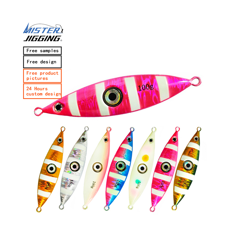 MISTER JIGGING UV effect 3D Eyes luminous metal lead zebra stripes fishing lures
