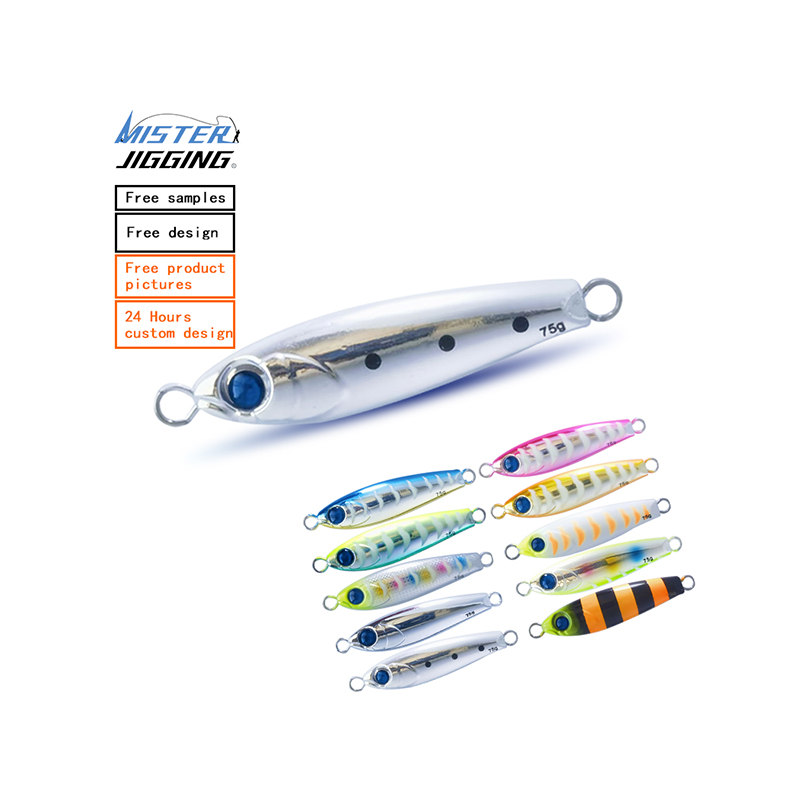 MISTER JIGGING lure bait chrome slow fall pitch jig fishing lead jig fishing bait with assist hook