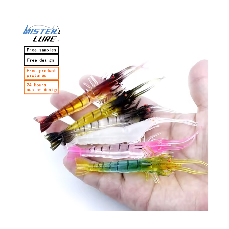 MISTER LURE soft plastic swimbait bass lures soft shrimp