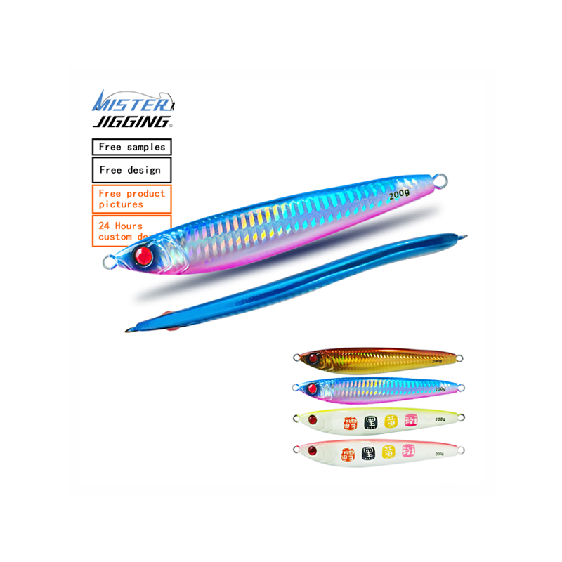 MISTER JIGGING 250g 300g S Shape slow pitch jig fishing lure bait glow metal jig saltwater fishing lures