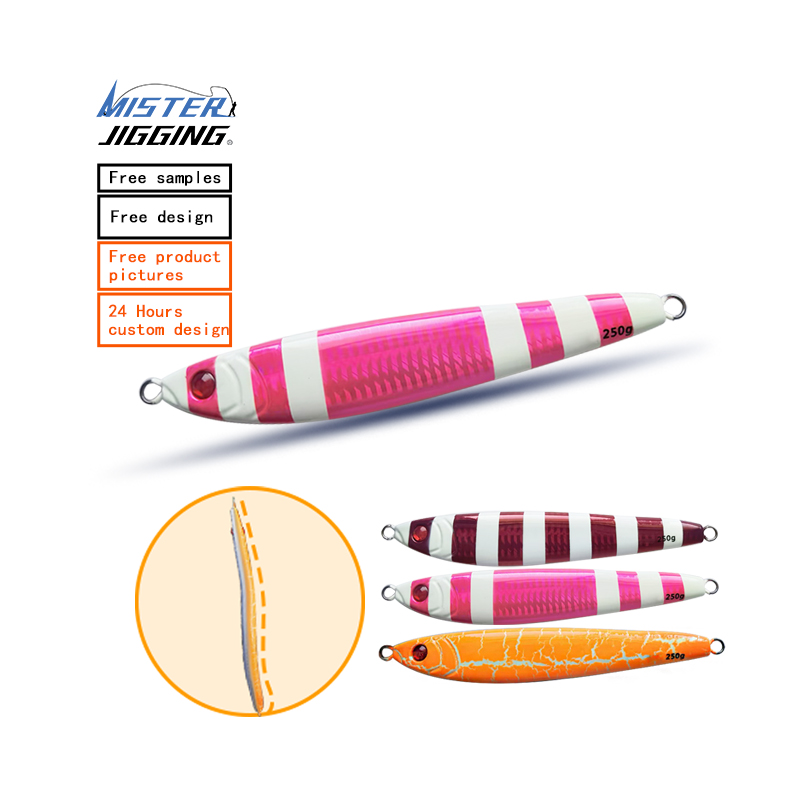 MISTER JIGGING artificial lead jigging slow pitch jig fishing lure deep sea fishing lures 250g fishing lures