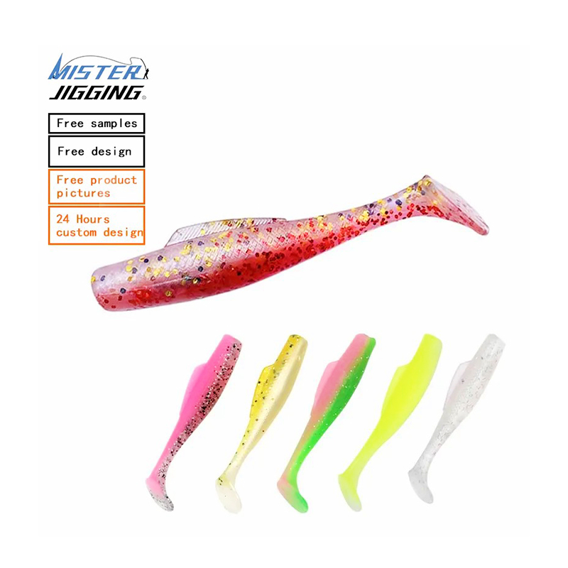MISTER LURE OEM TPR bait lures T tail worm soft plastic bionic fishing lure