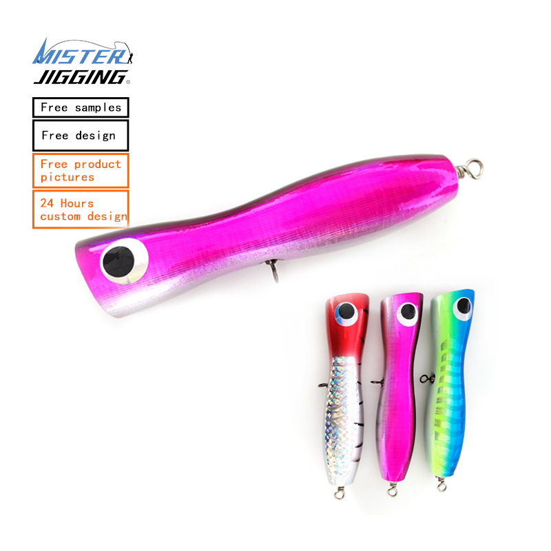 MISTER LURE topwater fishing wood saltwater bait gt