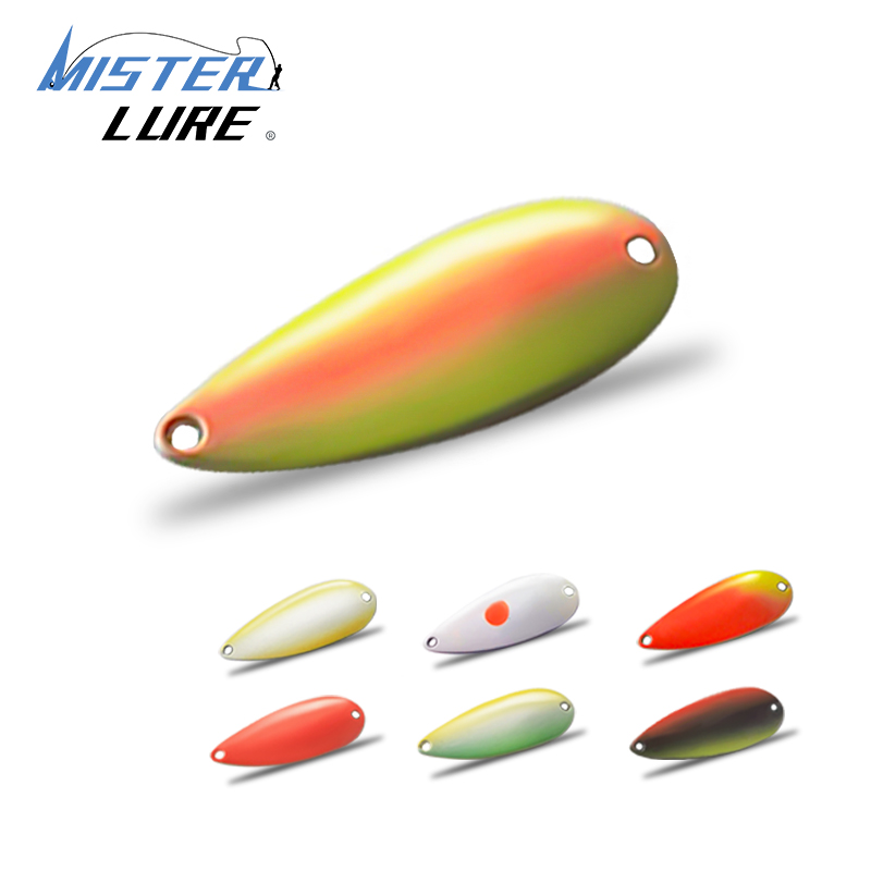 MISTER LURE 1.6g 2.5g 3.0g Saltwater Freshwater Custom Spoon Lure Metal Jig Fishing Jig Lure