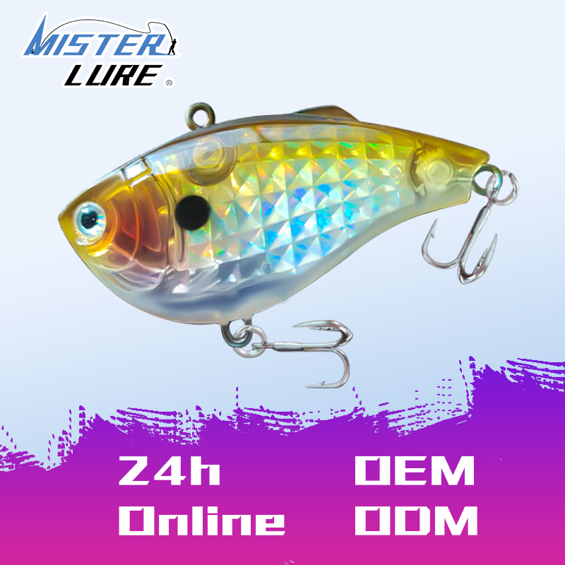 MISTER LURE Artificial Diving Lure Pike Painted Plastic Lure with Hook Custom Vib