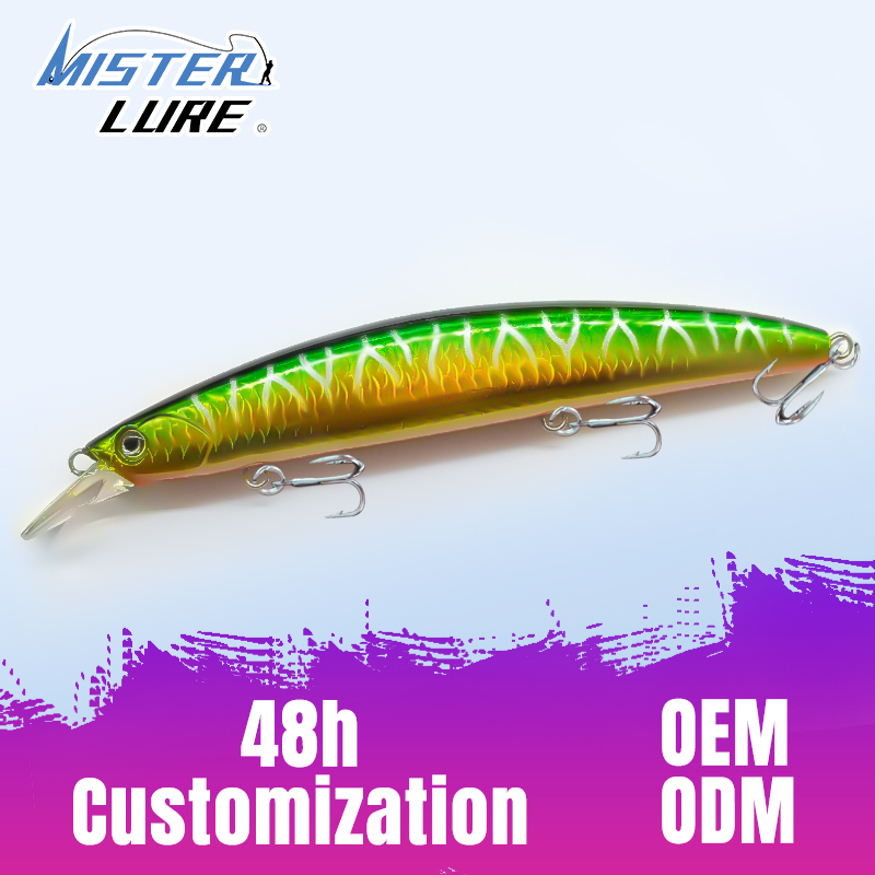 MISTER LURE 150mm 24.7g Topwater Long Casting Floating Minnow Hard Bait