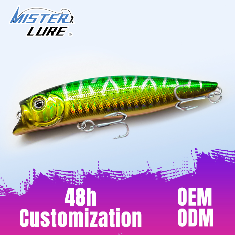 MISTER LURE 90mm 12.2g Plastic Popper Lure Freshwater Saltwater