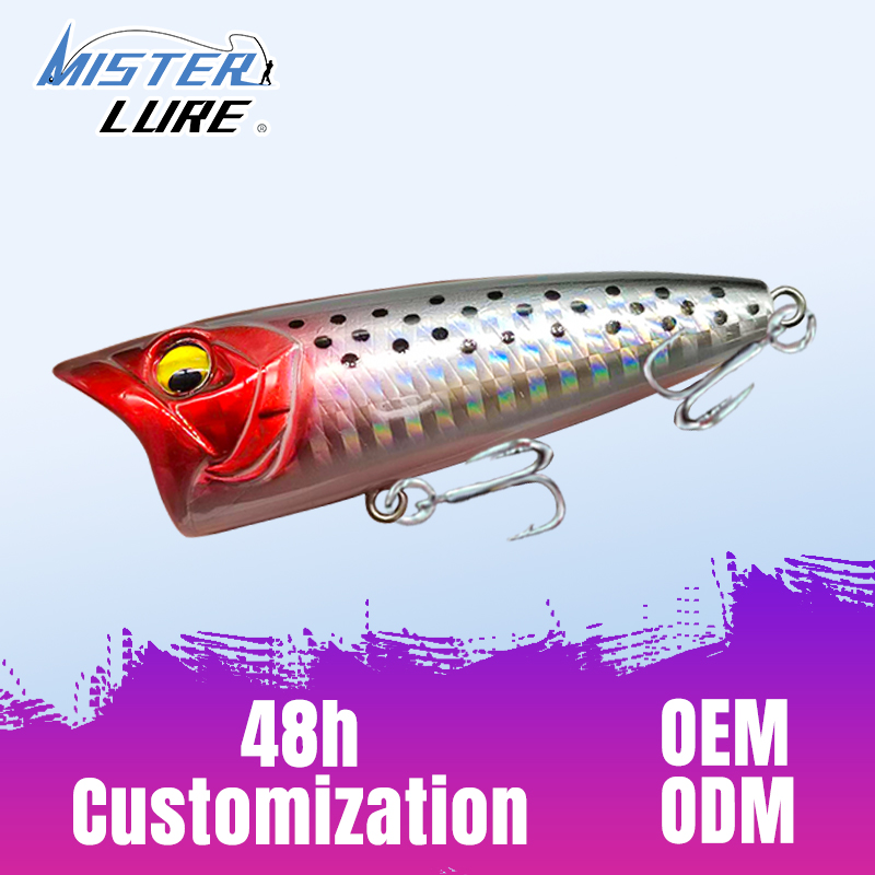 MISTER LURE 7cm 13.2g Top Water Artificial Light Oem Custom Hard Lure