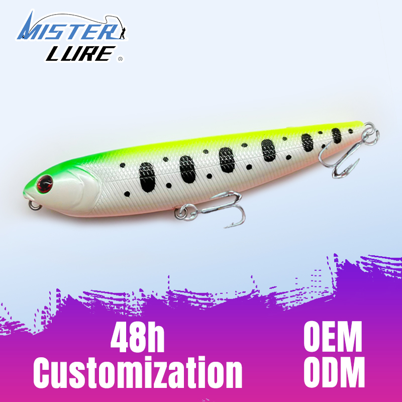 MISTER LURE Suspending Artificial Holographic Custom Oem 100mm 12.6g Hard Lure