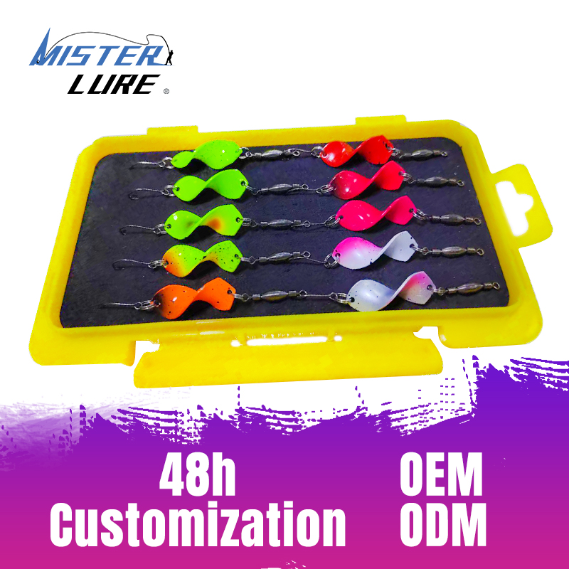 MISTER LURE Spinner Fishing Lure Kit 10pcs/box