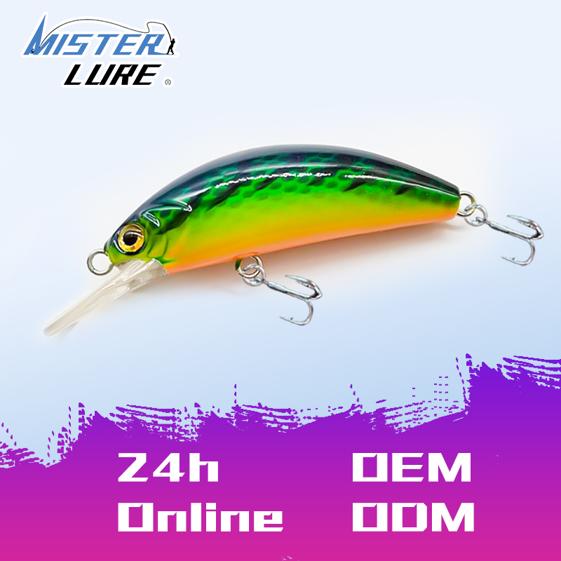 MISTER LURE Freshwater 5.4g 6cm Crank Biat with Triple for Trout Bass Hook